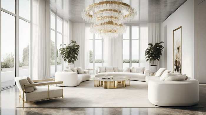 Wohnzimmer gold modern