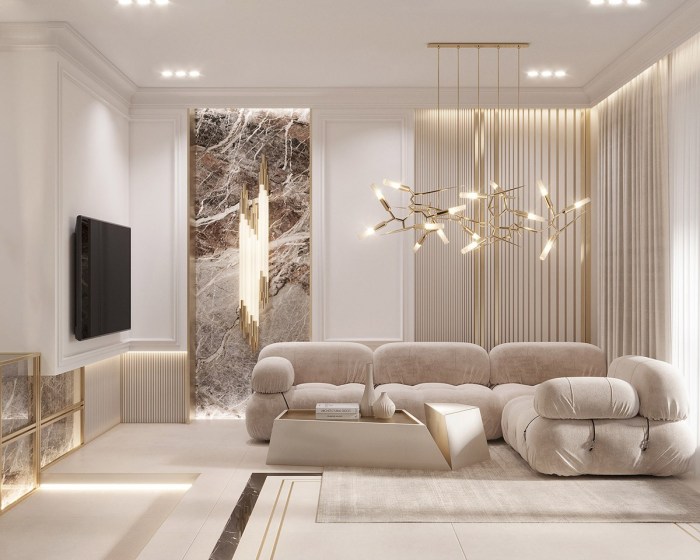 Wohnzimmer gold modern